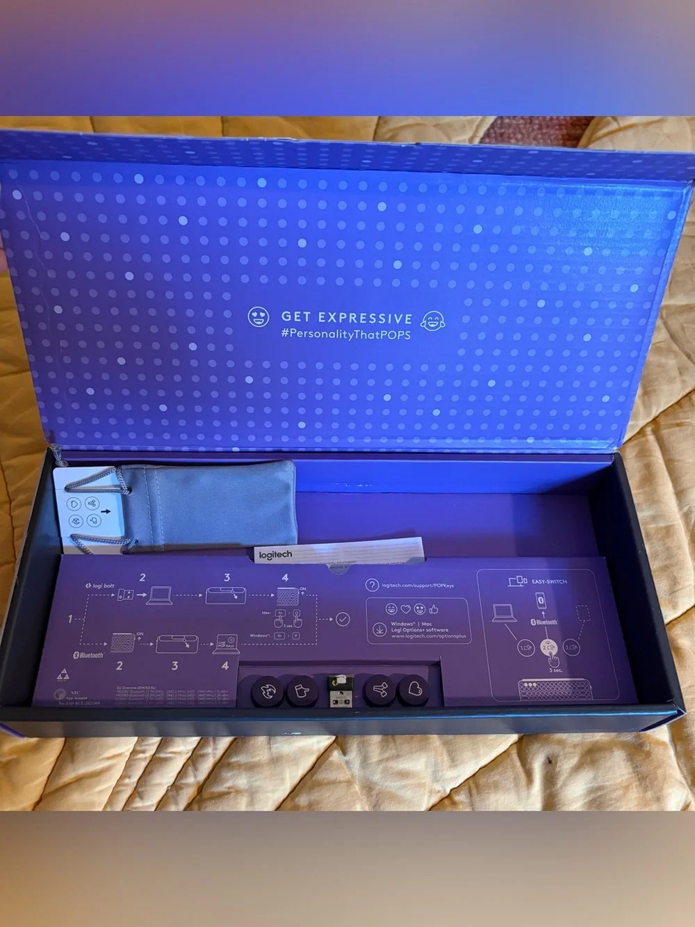 Logitech POP Keys Wireless Keyboard - Lavender Purple